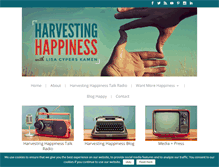 Tablet Screenshot of harvestinghappiness.com